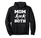 Mom Both Funny Soccer Basketball Mom Hoodie - Minimalist Print Men Women