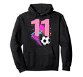11Th Birthday Soccer Player Hoodie - Fun Novelty Design for Adults