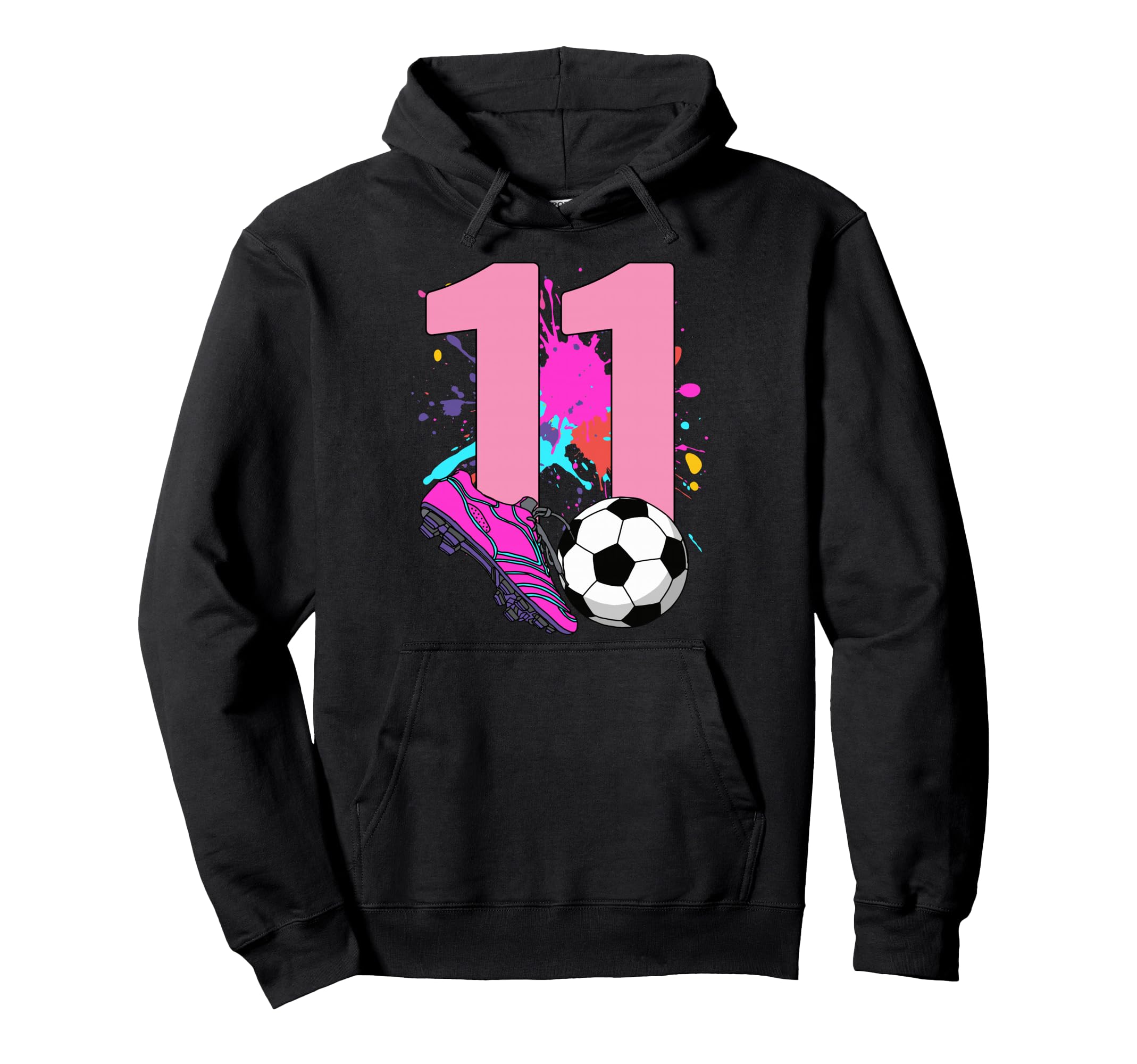 11Th Birthday Soccer Player Hoodie - Fun Novelty Design for Adults