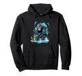 Monkey Ice Hockey Player Hockey Stick Hoodie - Graphic Print Men Women
