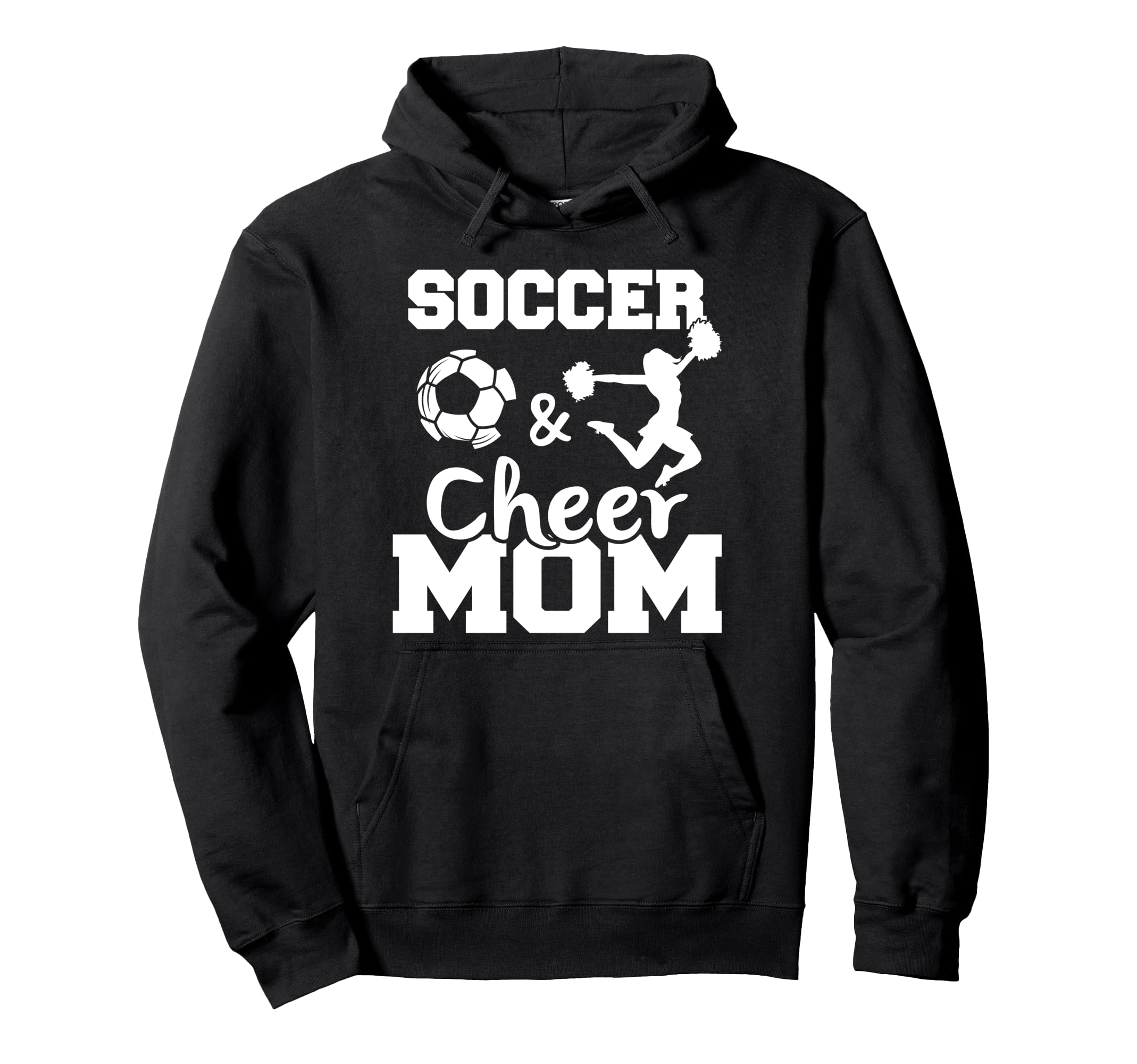 Soccer And Cheer Mom Funny Soccer Hoodie - Minimalist Print Men Women