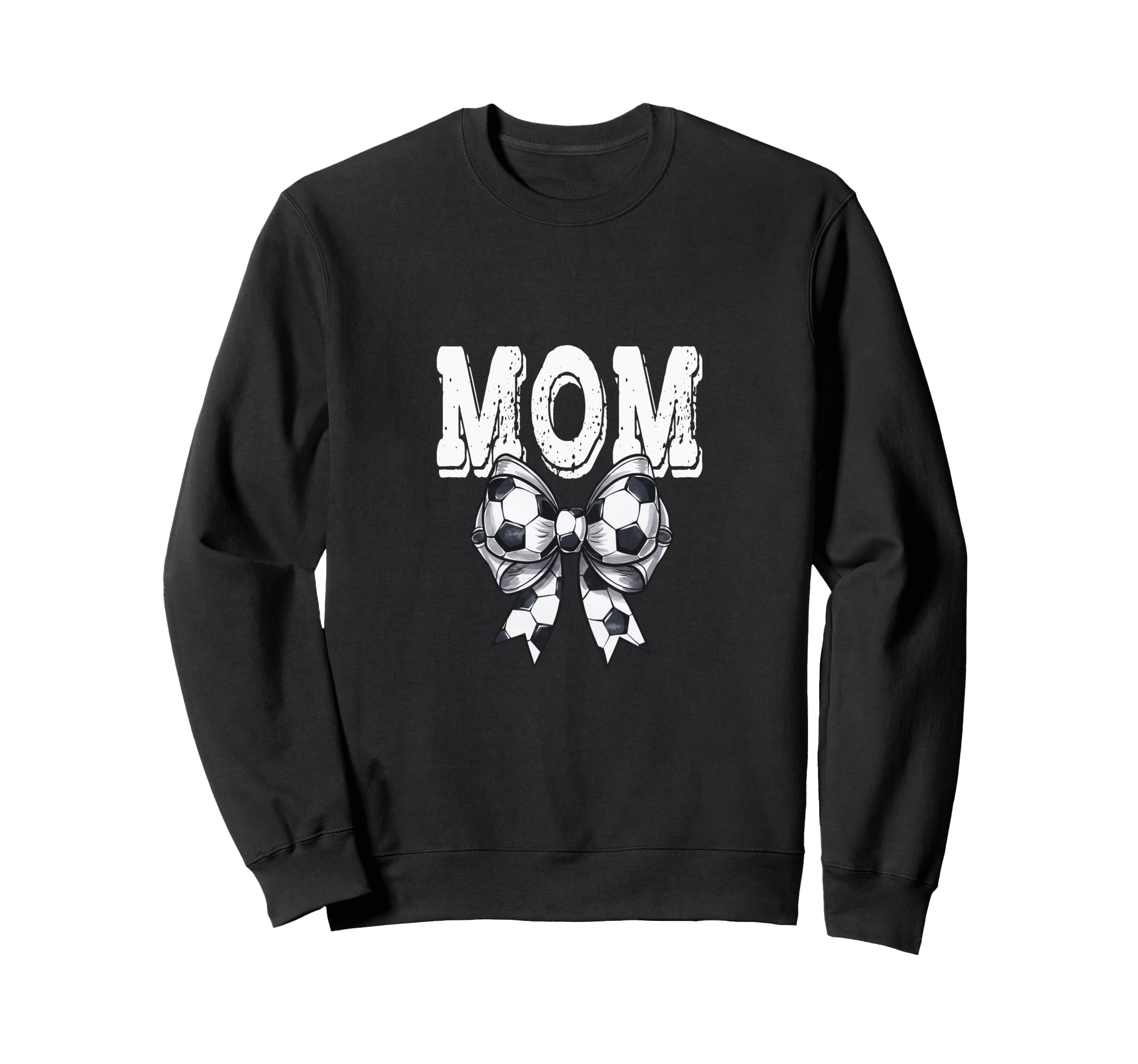 Coquette Soccer Bow Mom Sister Sweatshirt - Minimalist Print for Adults
