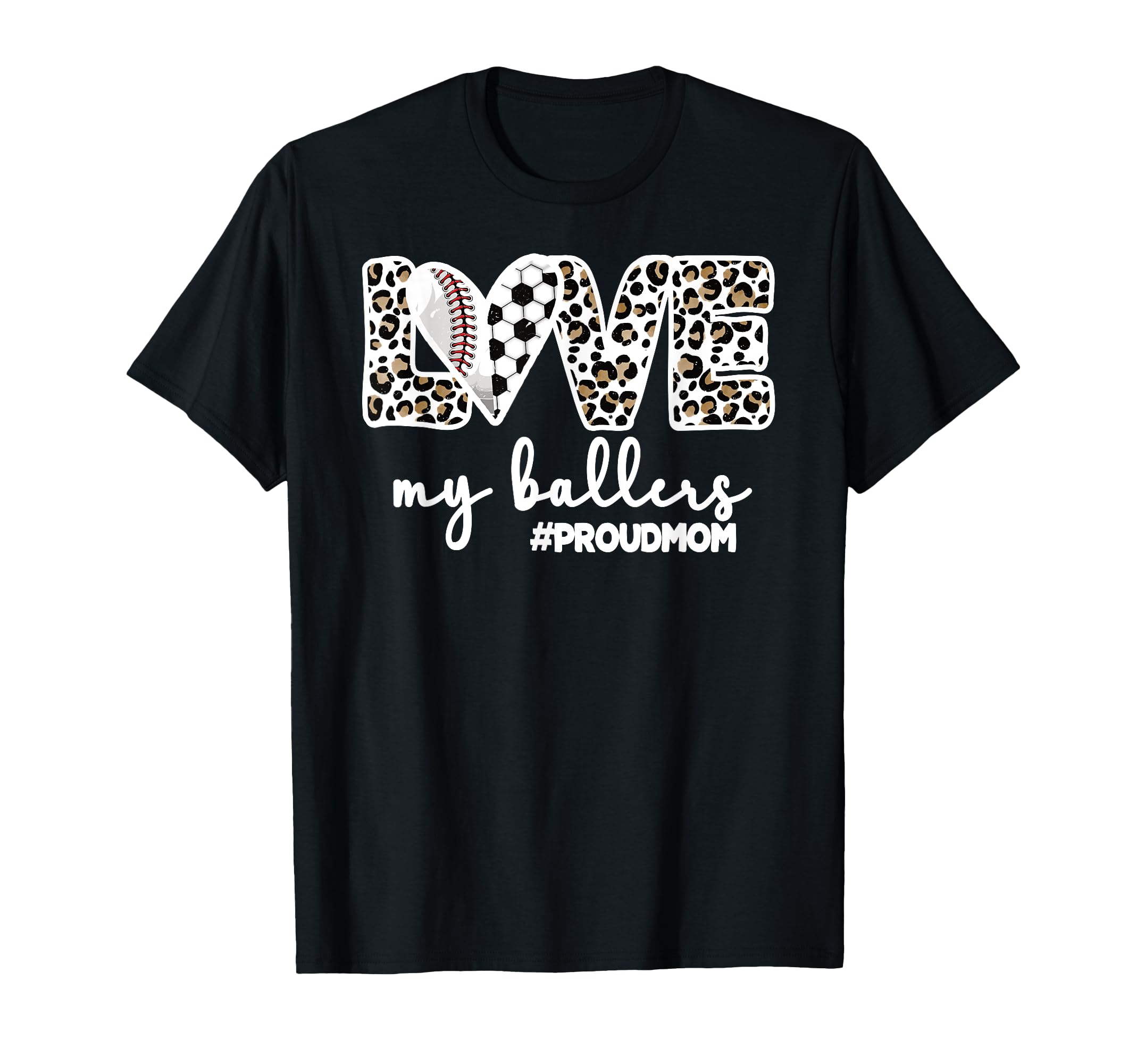 Proud Baller Mom Soccer Baseball Player T-Shirt - Minimalist Print Unisex