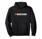 Love Soccer Minimalist Aesthetic Like Hoodie - Aesthetic Graphic Unisex