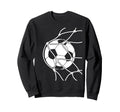 Soccer Ball Goal Funny Player Sports Sweatshirt - Unique Graphic Men Women