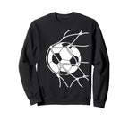 Soccer Ball Goal Funny Player Sports Sweatshirt - Unique Graphic Men Women