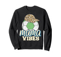Mama Vibes Soccer Mothers Day Sweatshirt - Minimalist Print for Adults