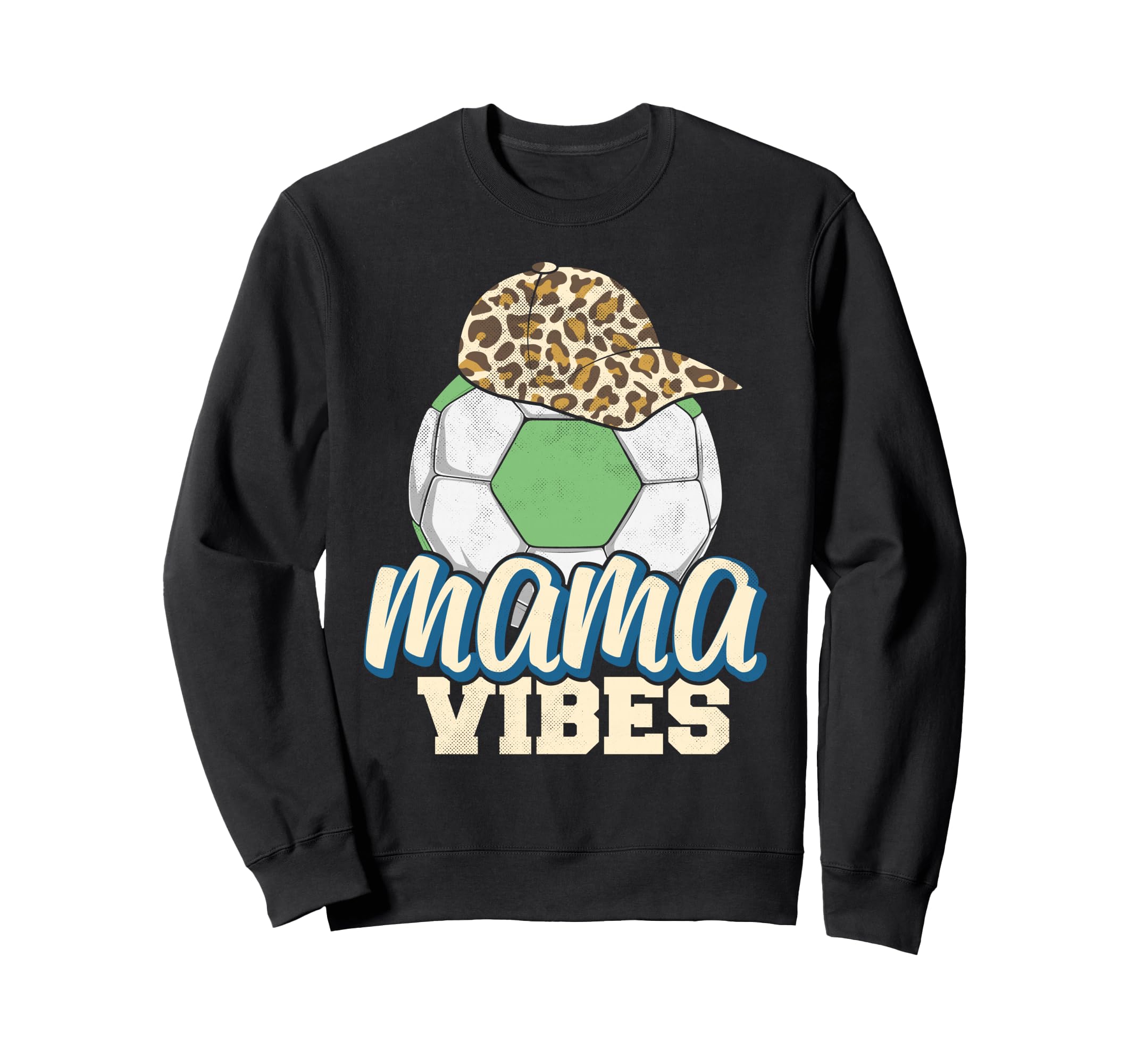 Mama Vibes Soccer Mothers Day Sweatshirt - Minimalist Print for Adults