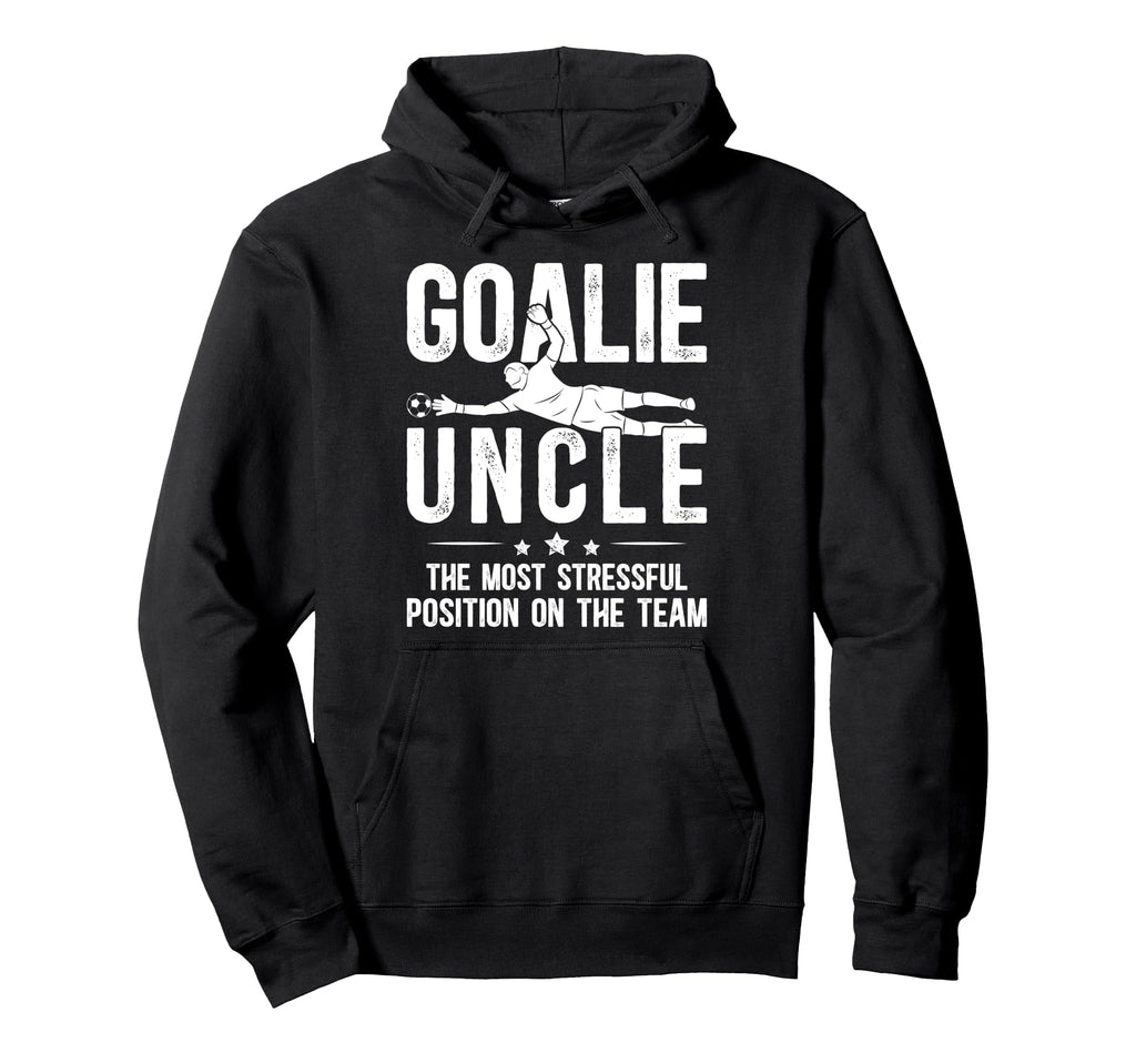 Funny Soccer Goalie Uncle Soccer Hoodie - Minimalist Print for Adults