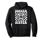 Soccer Sister Soccer Coquette Bow Hoodie - Trendy Graphic Men Women