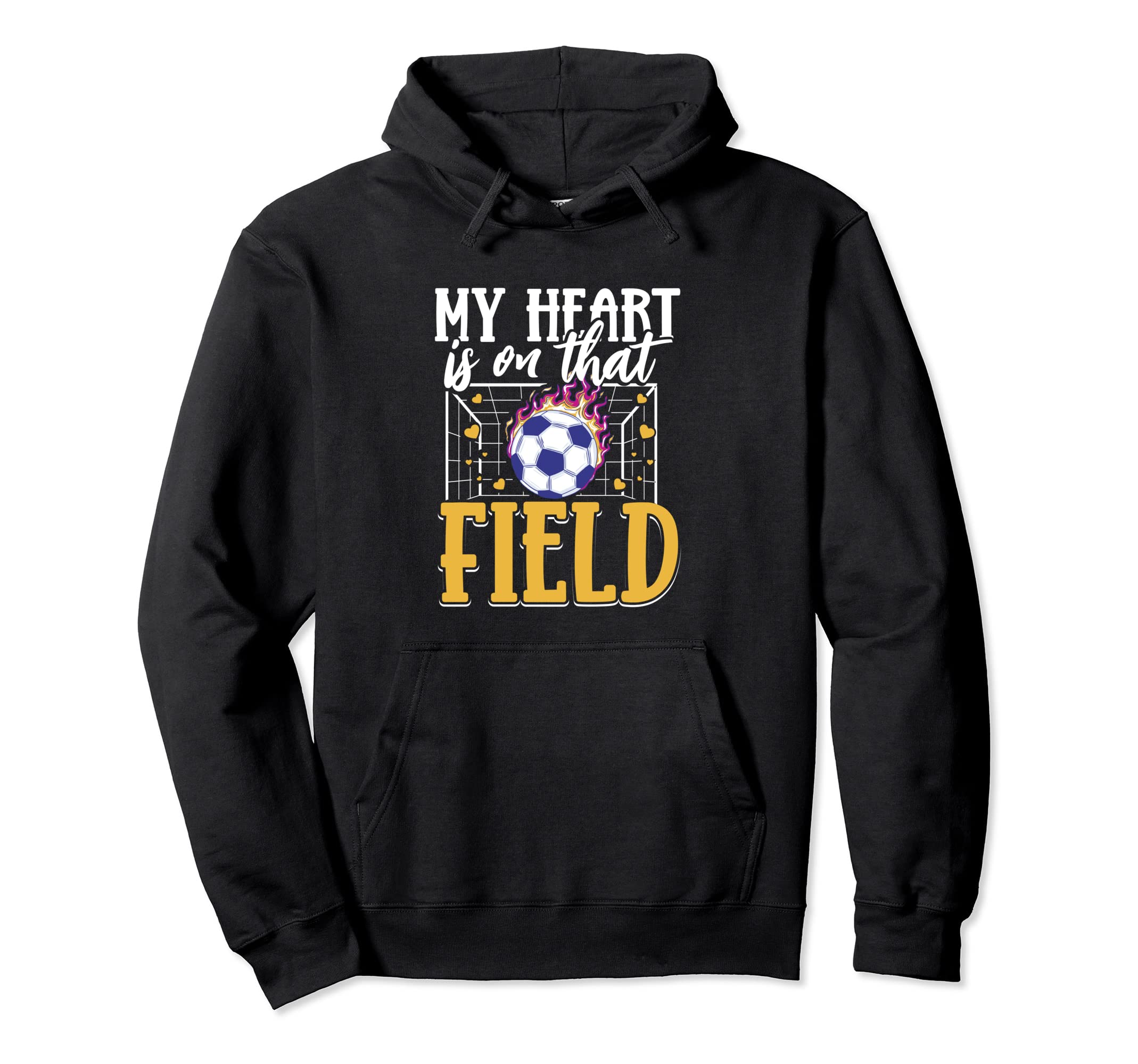 My Heart Is That Field Soccer Girlfriend Hoodie - Novelty Apparel Men Women