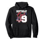 9Th Birthday Party American Flag Soccer Hoodie - Aesthetic Graphic Unisex