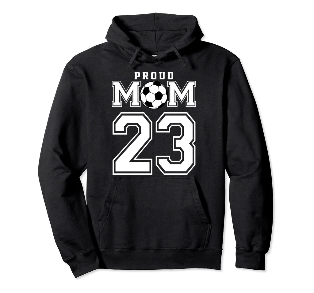 Number 23 Custom Proud Soccer Futbol Mom Hoodie - Trendy Graphic Men Women