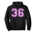 36 Number Thirty Six Sports Varsity Hoodie - Unique Graphic for Adults