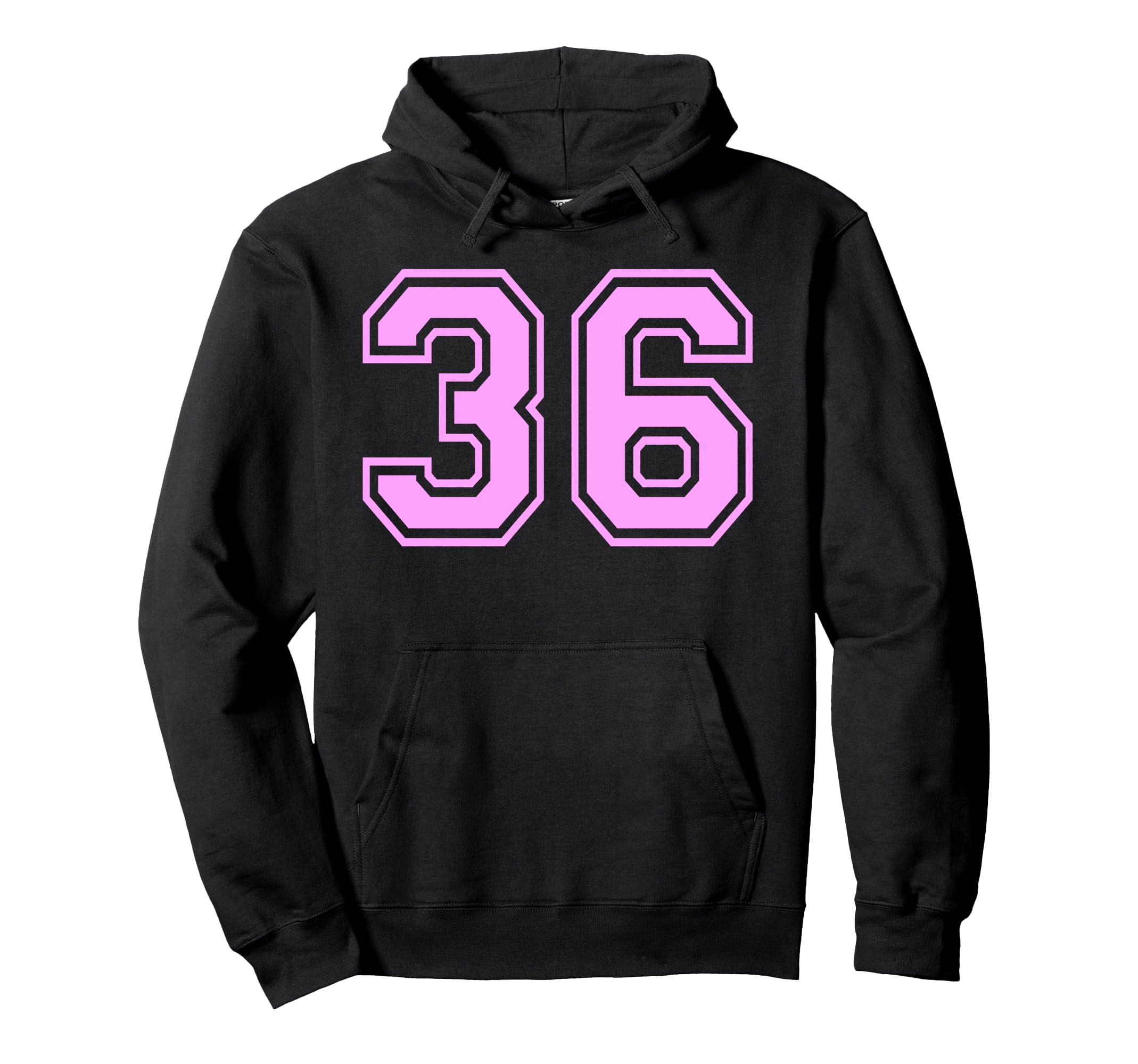 36 Number Thirty Six Sports Varsity Hoodie - Unique Graphic for Adults