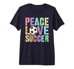 Sassy Peace Love Soccer Score Club Mom T-Shirt - Minimalist Print Unisex
