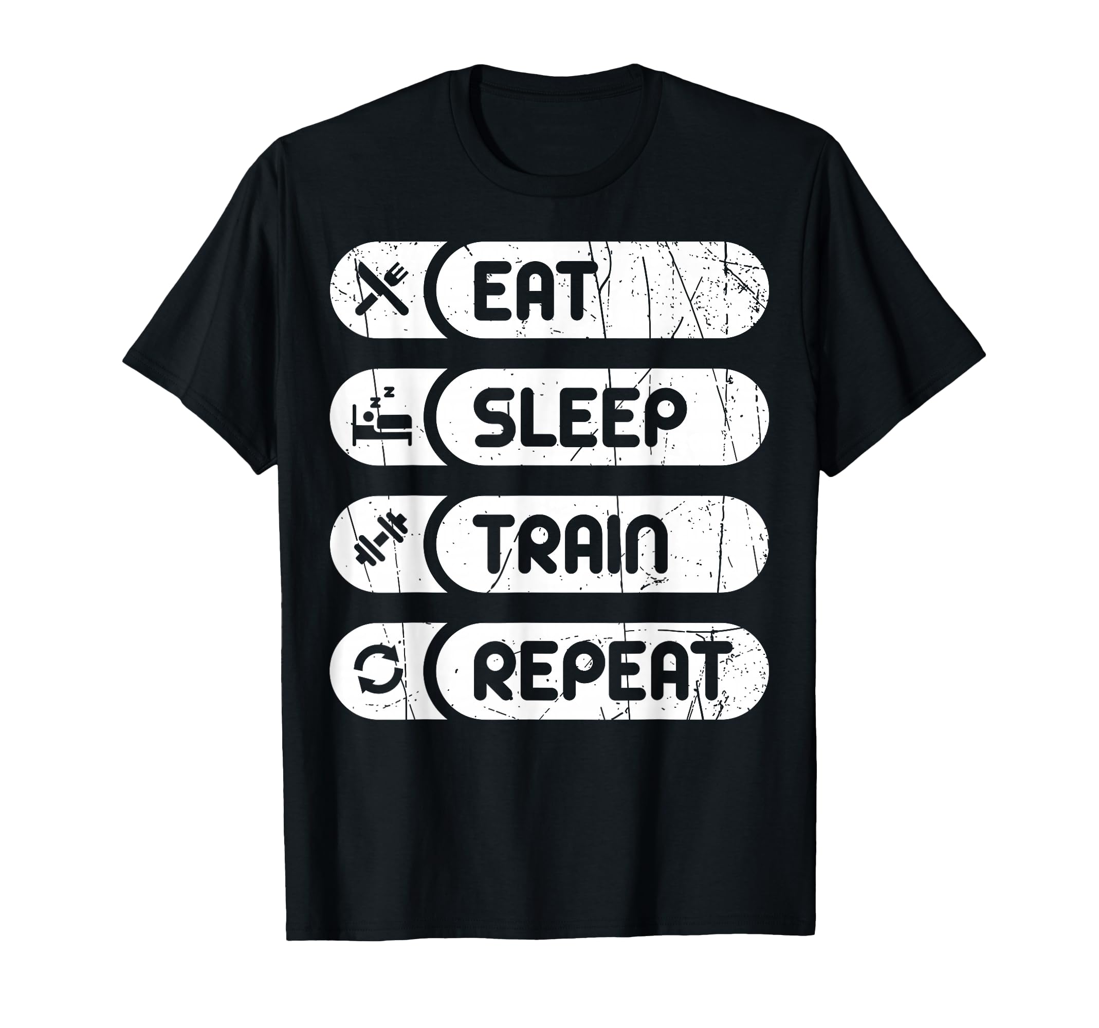 Fitness Enthusiast Eat Sleep Train Sweatshirt - Unique Graphic for Adults