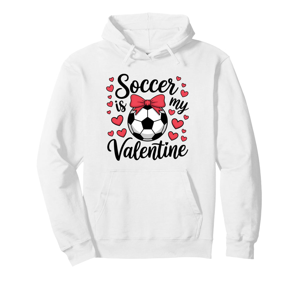 Valentines Day Soccer Funny Sports Hoodie - Trendy Graphic Men Women