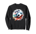 American Flag Soccer Soccer 2024 Sweatshirt - Trendy Graphic for Adults