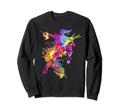 Soccer Paint Splash Womens Soccer Sweatshirt - Novelty Apparel Unisex