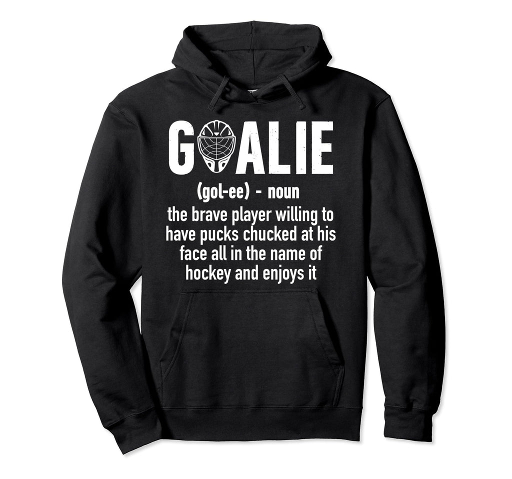 Ice Hockey Goalie Ice Hockey Hoodie - Minimalist Print Men Women