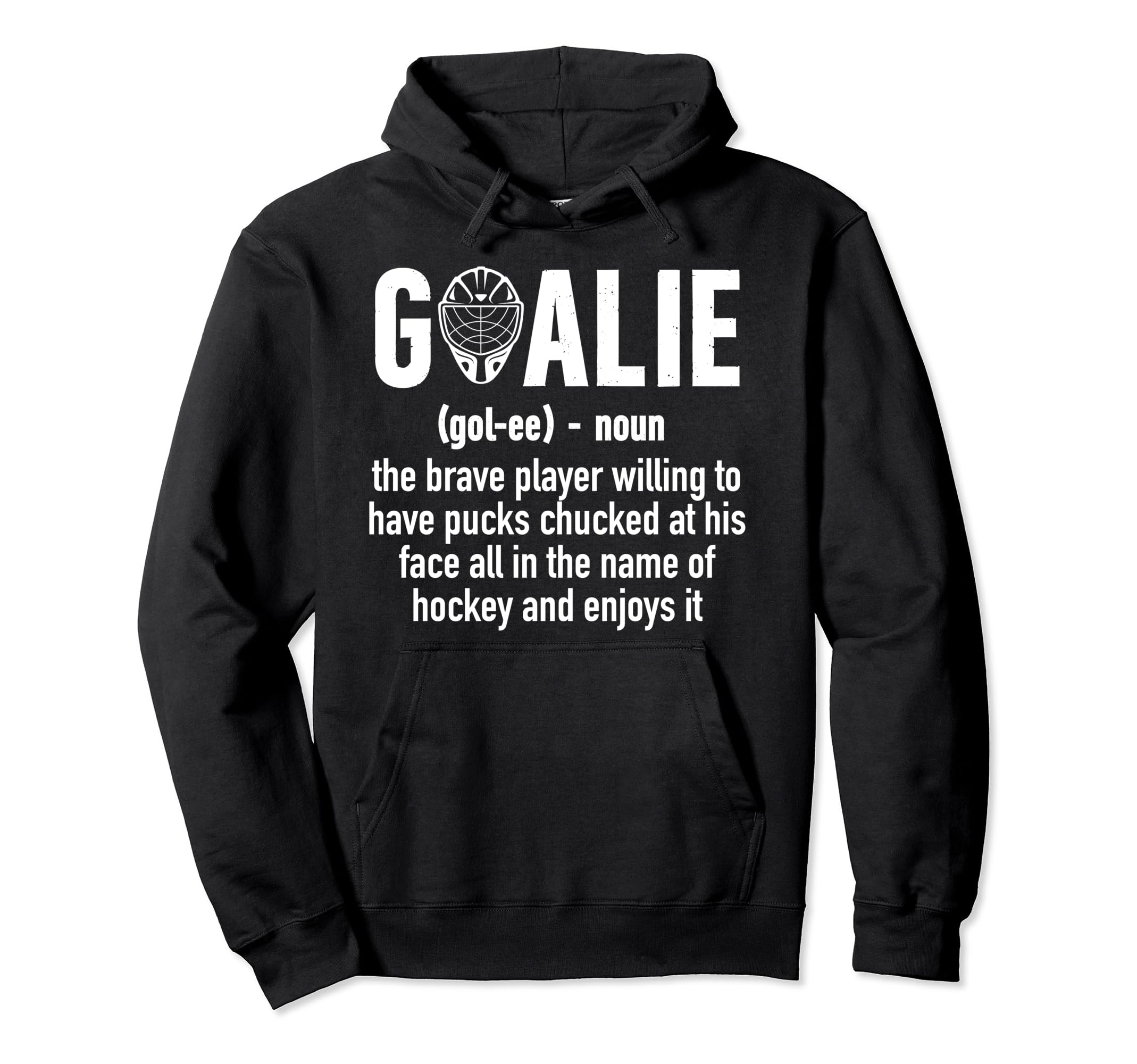 Ice Hockey Goalie Ice Hockey Hoodie - Minimalist Print Men Women