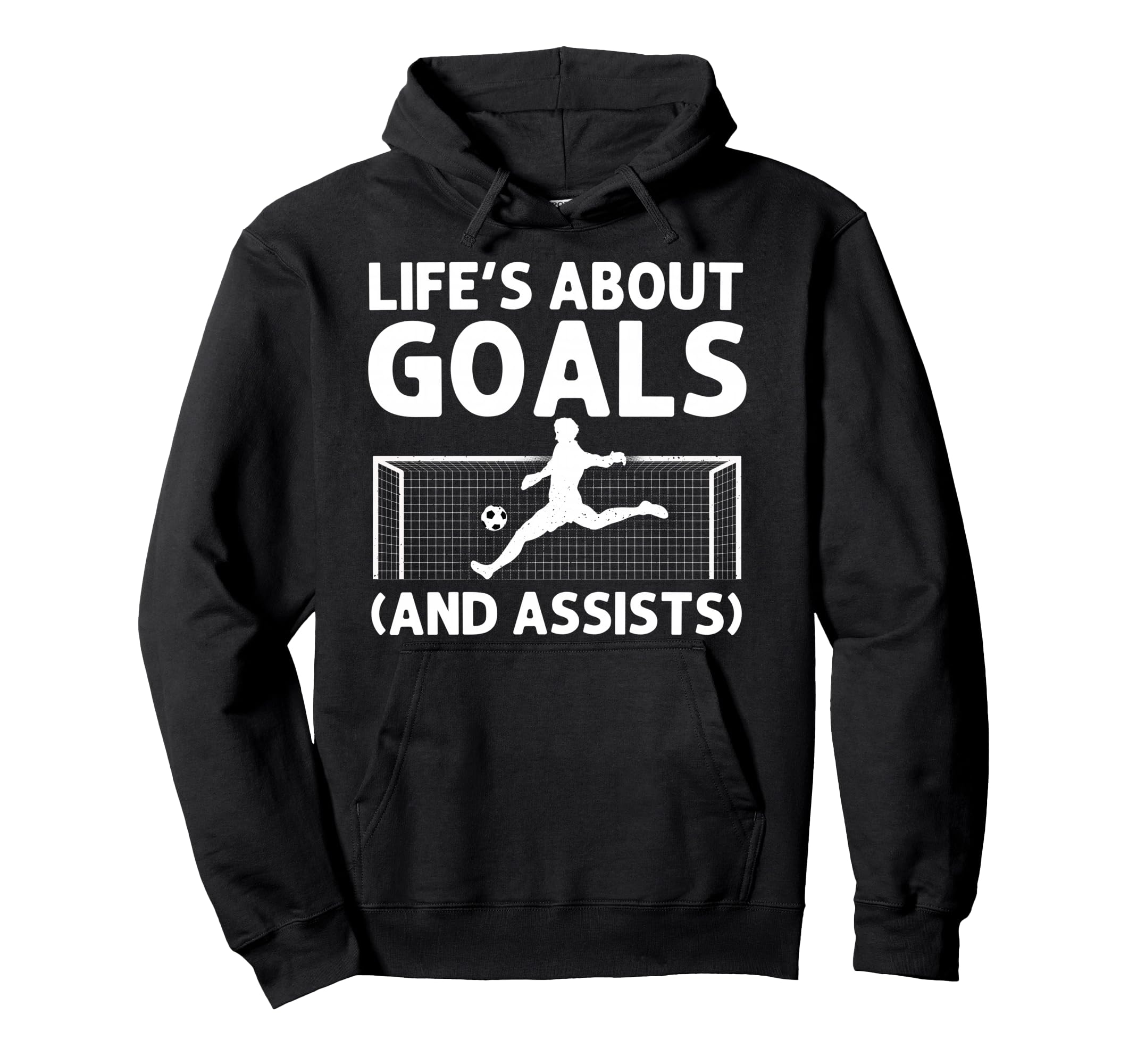 Funny Soccer Art Gag Soccer Player Hoodie - Graphic Print Unisex