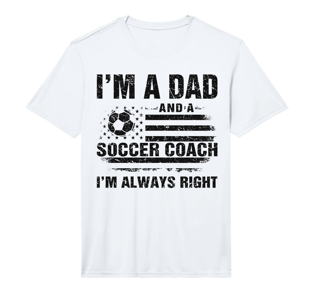 Mens Dad Soccer Coach Funny Fathers Day T-Shirt - Trendy Graphic Unisex