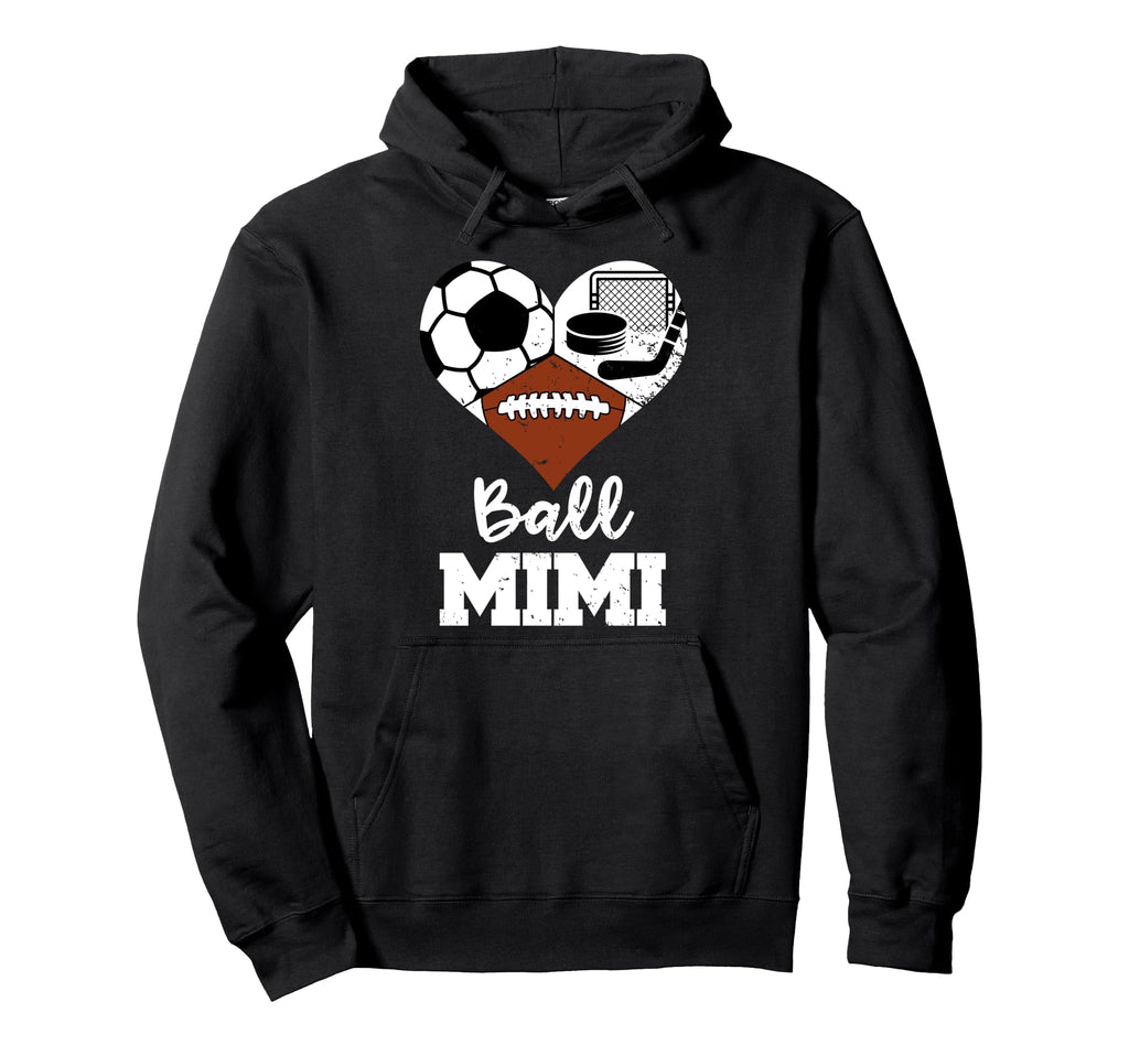 Ball Mimi Funny Soccer Football Hockey Hoodie - Trendy Graphic for Adults