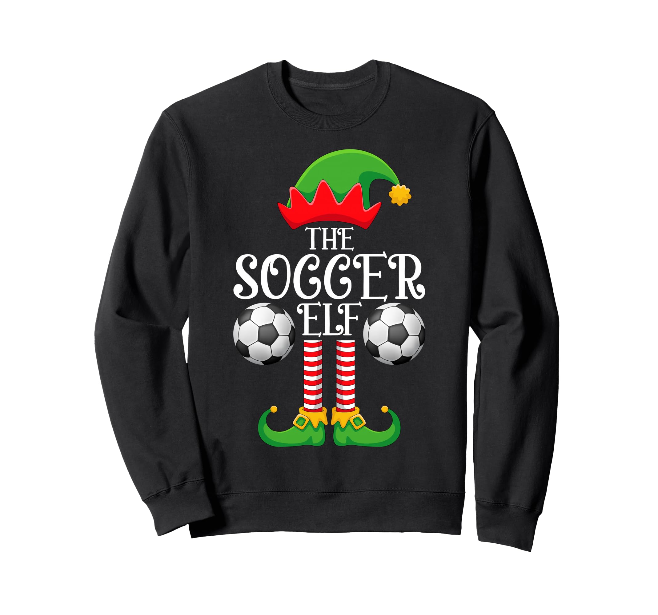 Soccer Elf Family Matching Sweatshirt - Fun Novelty Design for Adults