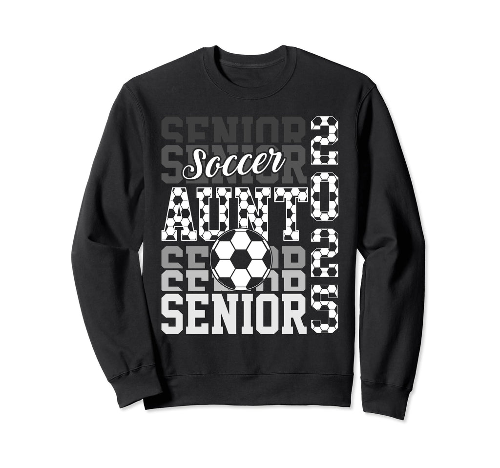 Soccer Senior Aunt Class 2025 Sweatshirt - Minimalist Print Men Women