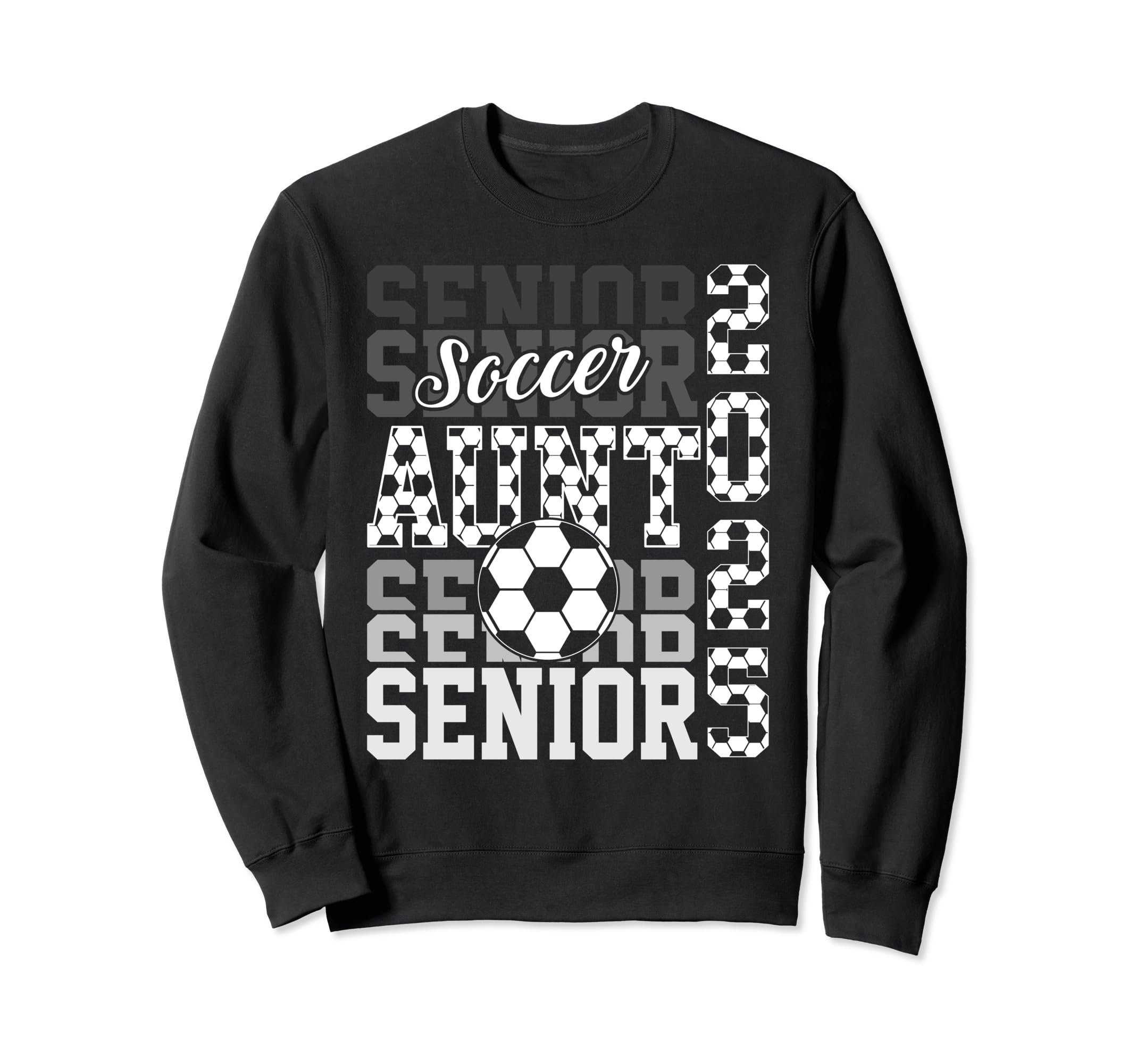 Soccer Senior Aunt Class 2025 Sweatshirt - Minimalist Print Men Women