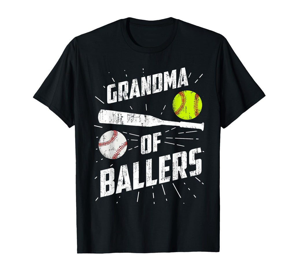 Grandma Ballers Funny Baseball T-Shirt - Unique Graphic for Adults