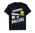 Grandma Ballers Funny Baseball T-Shirt - Unique Graphic for Adults