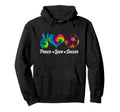 Soccer Tie Dye Peace Love Soccer Hoodie - Custom Art Print for Adults