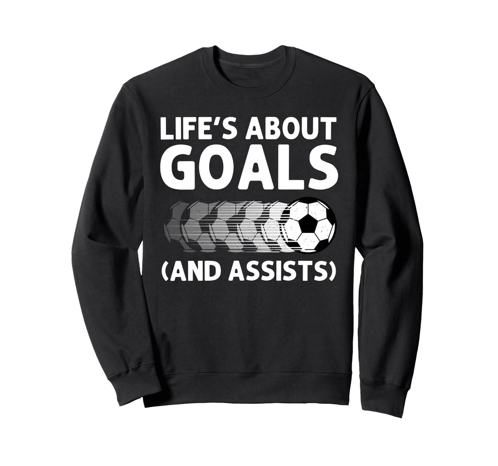 Funny Soccer Art Gag Soccer Sweatshirt - Fun Novelty Design for Adults