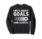 Funny Soccer Art Gag Soccer Sweatshirt - Fun Novelty Design for Adults