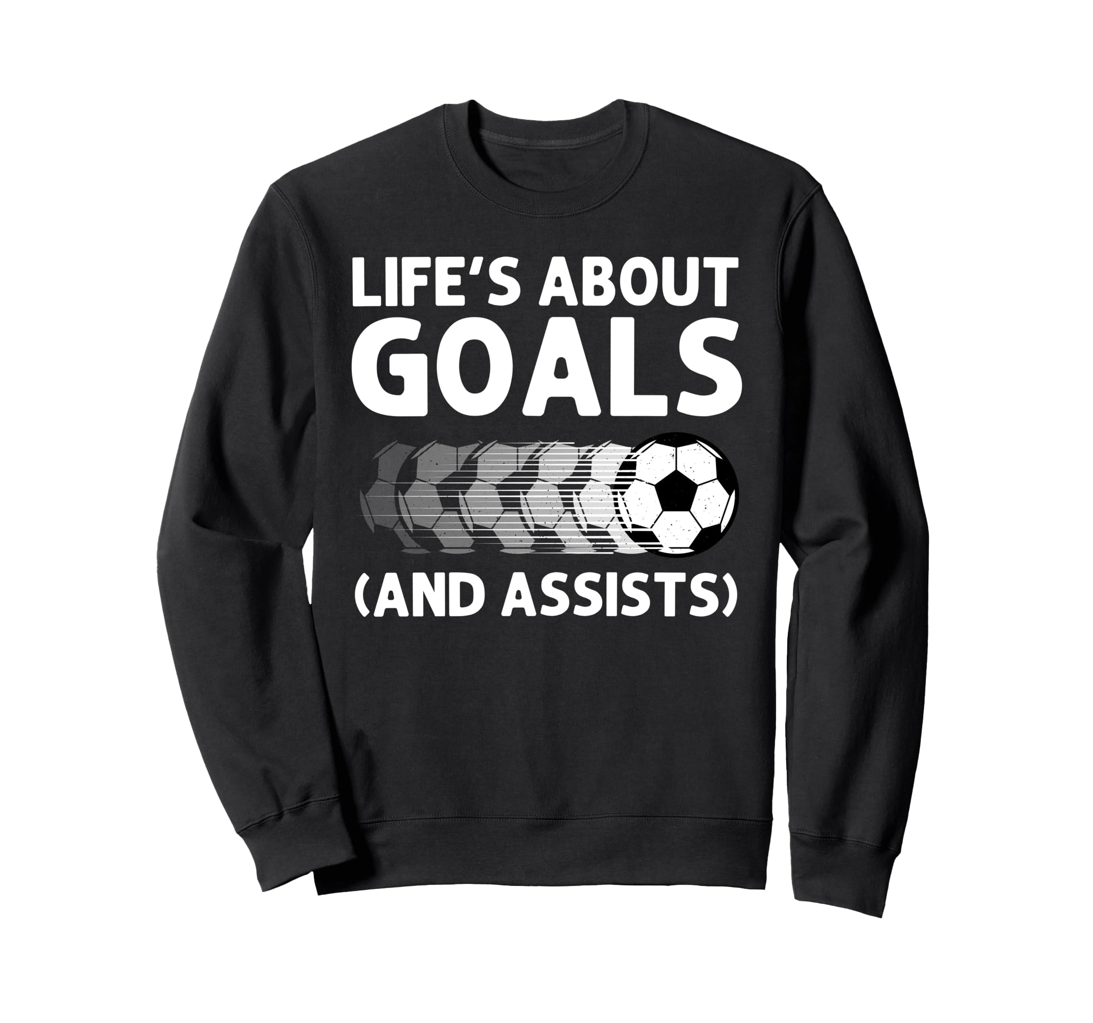 Funny Soccer Art Gag Soccer Sweatshirt - Fun Novelty Design for Adults