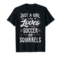 Just Who Loves Soccer And Squirrels T-Shirt - Trendy Graphic for Adults