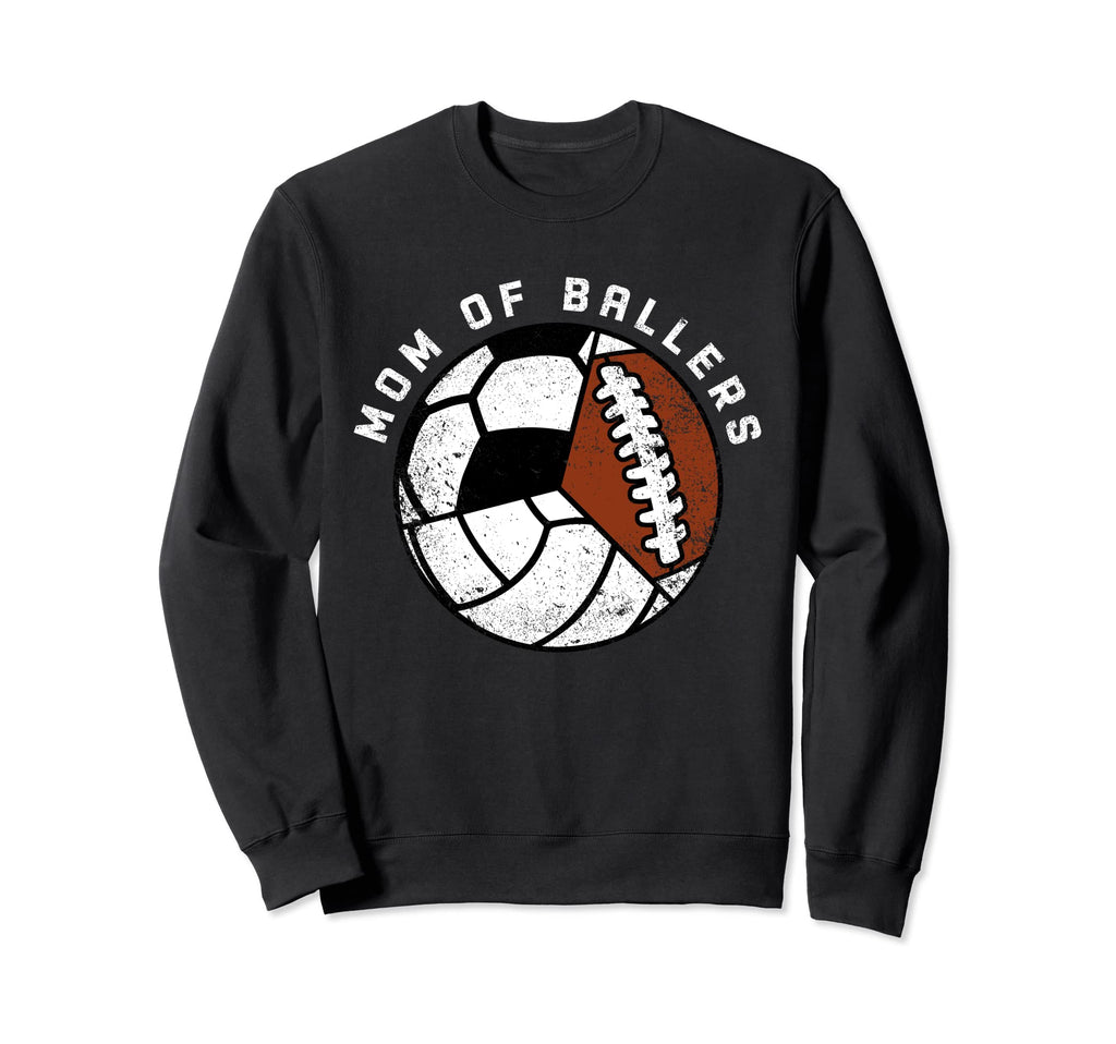 Mom Ballers Funny Volleyball Sweatshirt - Casual Everyday Wear Men Women