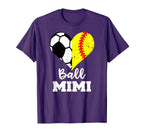 Ball Mimi Funny Soccer Softball Heart T-Shirt - Custom Art Print Men Women