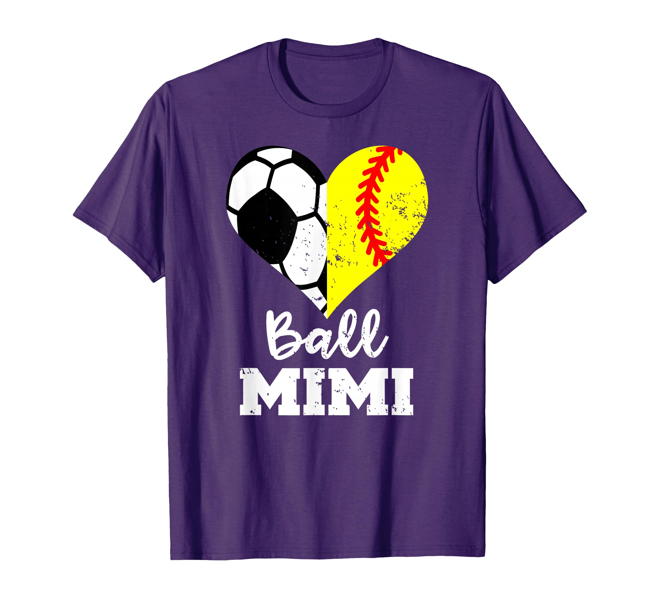 Ball Mimi Funny Soccer Softball Heart T-Shirt - Custom Art Print Men Women