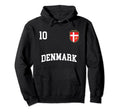 Denmark Soccer No 10 Danish Flag Team Hoodie - Unique Graphic for Adults