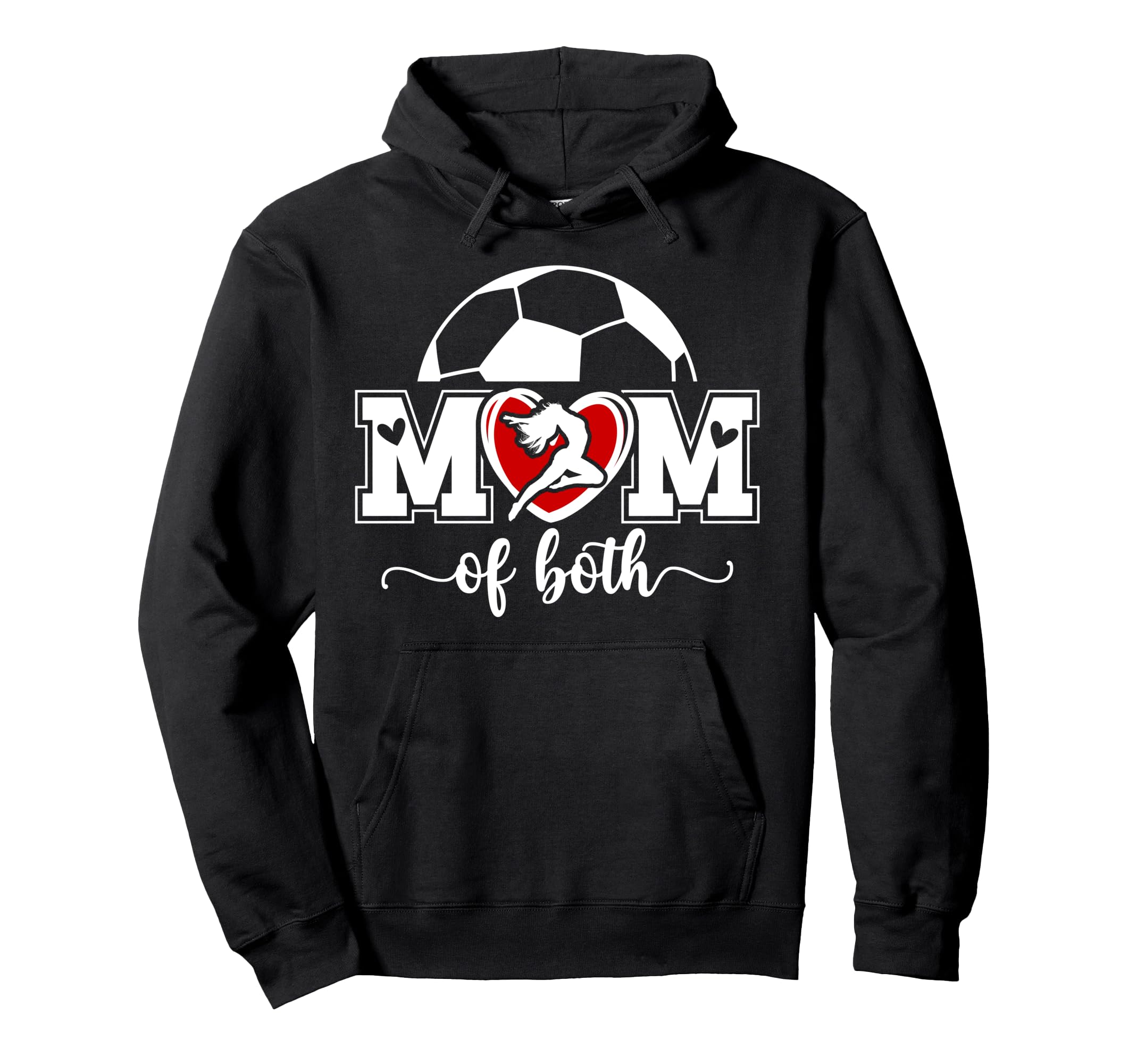 Mom Both Proud Soccer And Dance Mom Hoodie - Aesthetic Graphic Unisex