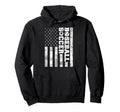 American Distressed Flag Funny Soccer Hoodie - Graphic Print Unisex
