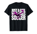 Just Who Loves Soccer Teen Soccer T-Shirt - Custom Art Print Men Women