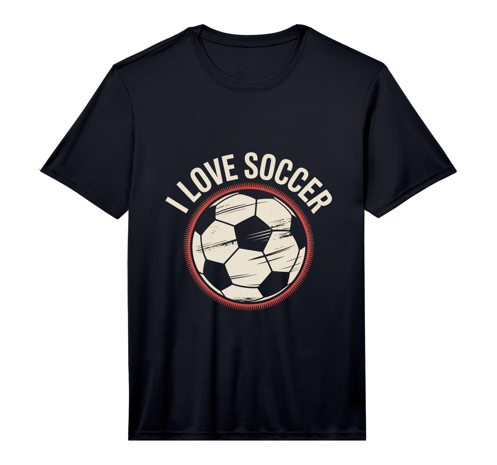 Mens I Love Soccer Football T-Shirt - Casual Everyday Wear Men Women