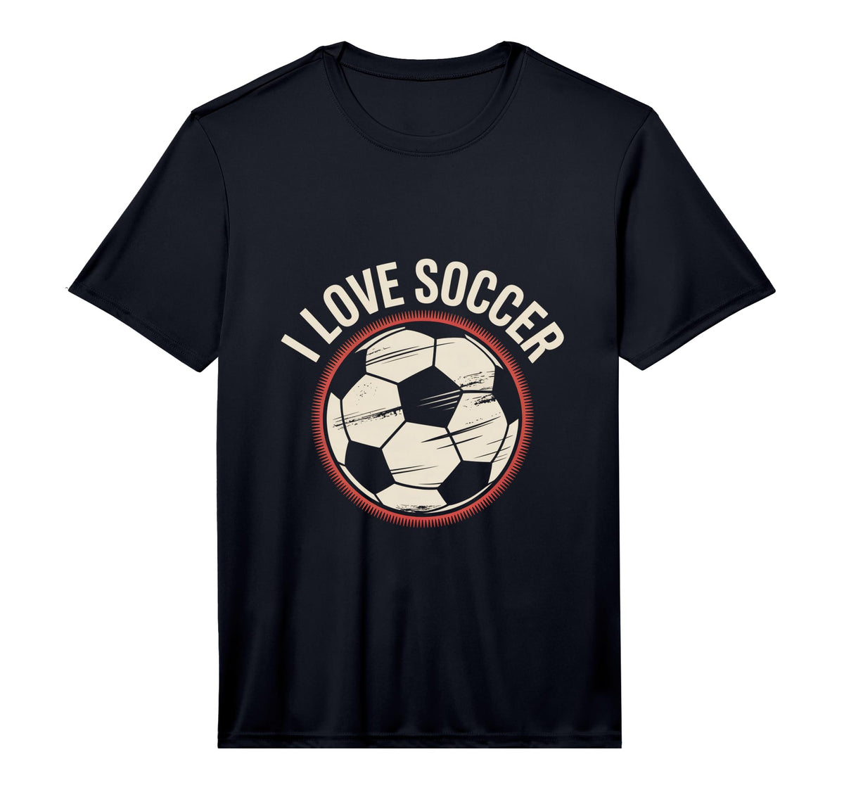 Mens I Love Soccer Football T-Shirt - Casual Everyday Wear Men Women