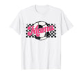 Soccer Mama Checkered Funny Sporty T-Shirt - Custom Art Print Men Women