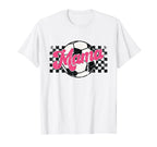 Soccer Mama Checkered Funny Sporty T-Shirt - Custom Art Print Men Women